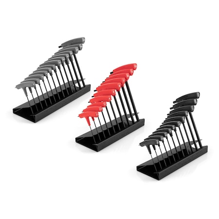 Tekton Ball End Hex and Star T-Handle Key Set with Stand, 34-Piece (5/64-3/8 in., 2-10 mm, T6-T50) KEY92001